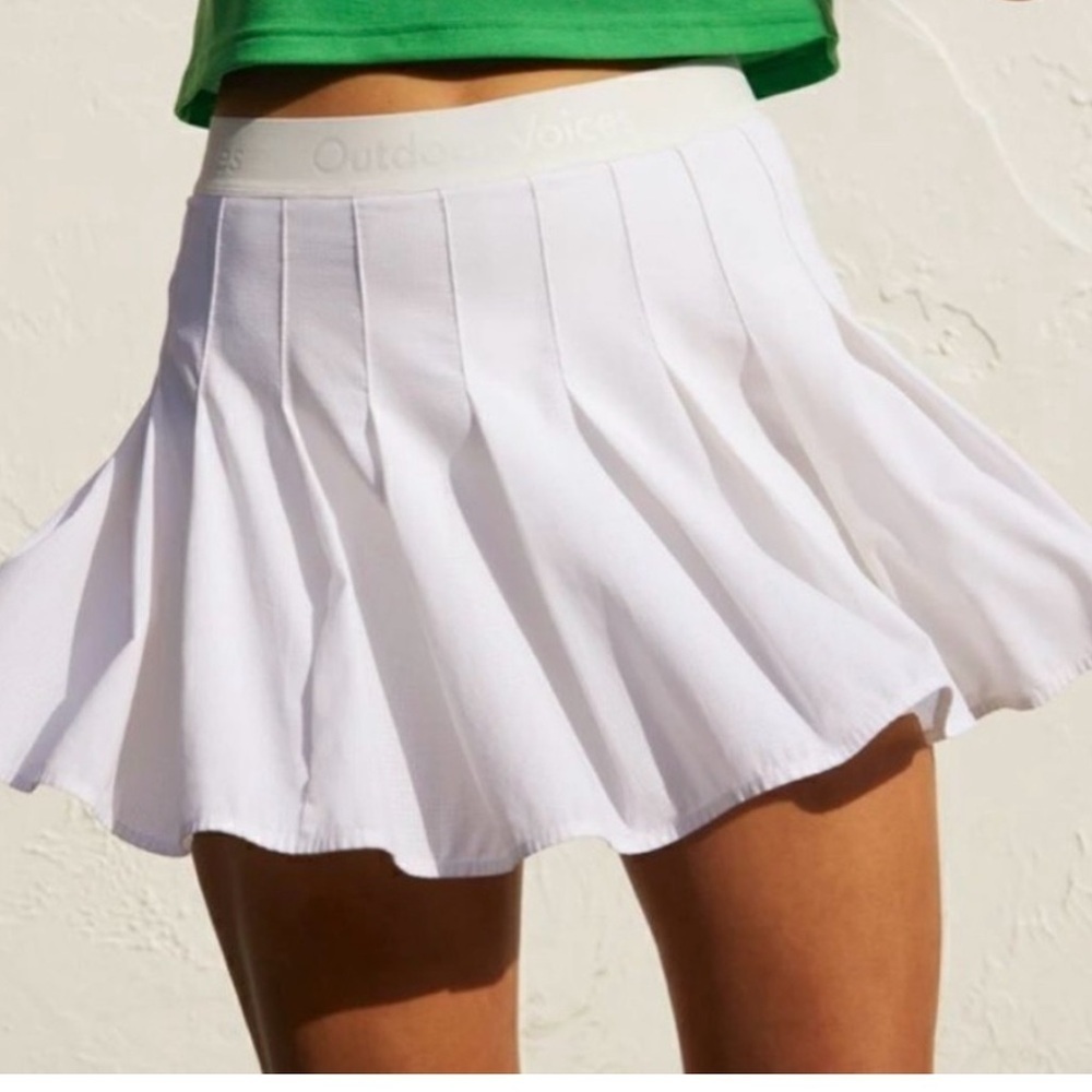 Outdoor Voices Court Exercise Pleated Skort White XL